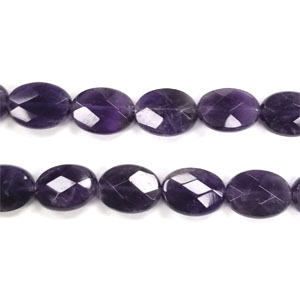 AMETHYST(AB) FACETED FLAT OVAL 12X16MM